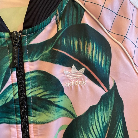 Adidas Original Farm Rio Pink Leaf Track Jacket - Picture 4 of 6